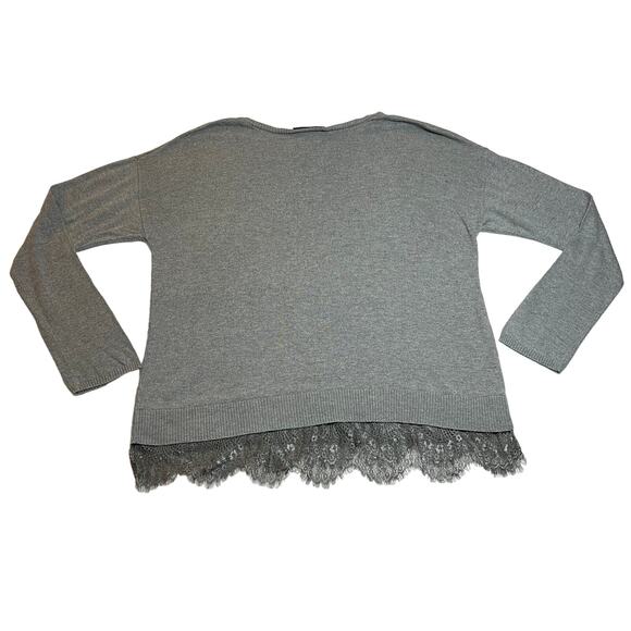 Lane Bryant Pullover Lace Trim Knit Sweater Size 14/16 Classic Minimalist - Picture 2 of 7